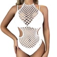 thumbnail image 1 of TSADFHJI Lingerie Mystérieuse Transparente pour Femmes Ensemble Lingerie Mystérieuse Bretelles Combinaison Ajourée Lingerie Mystérieuse Taille Unique Blanc, 1 of 7