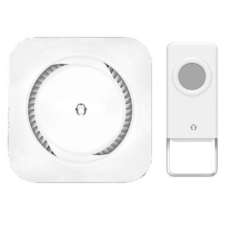 Wireless Panic Pendant Wireless Waterproof Doorbell / Panic Button, B16 Series, 52 Chimes, White - 1,000 Ft Range ()