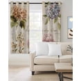 thumbnail image 2 of Spring Hydrangea Floral Blackout Curtains 84 Inches Long for Bedroom, Vintage Botanical Flowers Thermal Insulated Room Darkening Black Out Window Curtain Panels Grommet Drapes for Living Room, 2 of 8