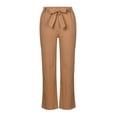 thumbnail image 3 of DYMADE Women Plus Size Bowknot Solid Color Drawstring Casual Elastic Pants, 3 of 6