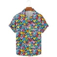 thumbnail image 4 of BiZtdJrK Mens Hawaiian Shirts Short Sleeve, 2025 Valentines Day Gifts Novelty Graphic Loose-Fit Turndown Collar Tshirts Big and Tall Beach Blouses Multicolor XXL Clearance Sales Today Sales Prime, 4 of 6