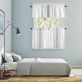 thumbnail image 5 of Grey Vertical Striped Kitchen Curtains Sets for Windows 36 Inch Length, White Modern Simple Geometric Rod Pocket Window Treatments Tier Curtains and Valances Set for Bedroom/Bathroom, 5 of 8