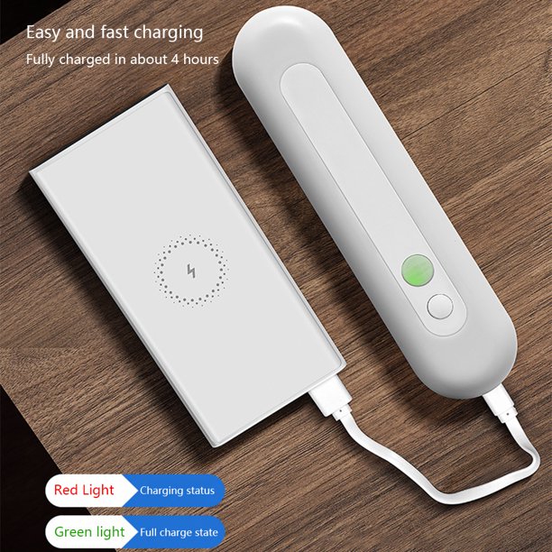 Sensor de movimiento Lámpara de armario Lámpara de noche recargable Regulable magnética (18 cm blanco)