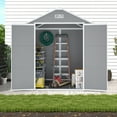 thumbnail image 3 of Campcraft 6x5ft Resin Storage Shed – Durable PP Material, Waterproof, Rust & UV Resistant, Spacious with HD Window Lighting, 3 of 10