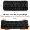 thumbnail image 3 of 2 Pack Thickened Coral Fleece Lined Crochet Knit Non-Slip Windproof Knit Headbands for Women, 3 of 8