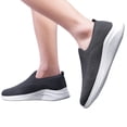 thumbnail image 3 of NOKIO Walking Shoes for Men Breathable Elastic Knit Sneakers Comfortable S𝗅ip On L𝗈afers Lightweight Soft Sole Walking Shoes Wide Width Non-S𝗅ip Athlet𝗂c Shoes, 3 of 5