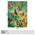 thumbnail image 4 of Orinice Butterflies Blue Sky Green Sky Warm Lightweight Blanket Soft Fleece Blankets for All Seasons - Perfect Decor for Living Rooms, Sofa, and Bed 60x80in, 4 of 6