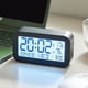 thumbnail image 5 of Reloj despertador digital multifunción con pantalla grande LCD, medidor de temperatura y humedad para interiores, calendario semanal, pronóstico del tiempo y muebles para oficina en casa., 5 of 6