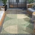 thumbnail image 2 of Well Woven Alder Green Indoor/Outdoor Stripes Circles Geometric Area Rug (5'3" x 7'3"), 2 of 7