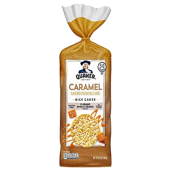 2 Pack Quaker Rice Cakes Gluten Free Caramel - 6.56 Oz
