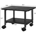 VASAGLE Industrial Under Desk Printer Stand 2Tier Mobile Machine Cart