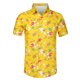 thumbnail image 5 of CAMISAS DE HOMBRE CORTAS DE INSPIRACIÓN CHIC, CON ESTAMPADO FLORAL, BOTONES EN LA PARTE FRONTAL, CAMISA DE PLAYA HAWAIANA, 50, AMARILLO ROJO, 5 of 6