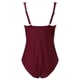 thumbnail image 4 of Gibobby Traje de Baño Sexy Bikini Nuevo Nuevo traje de baño conservador Color sólido Underbelly Low Chest plisado Plus Fat Plus Size Traje de baño para m(Rojo,XL), 4 of 4