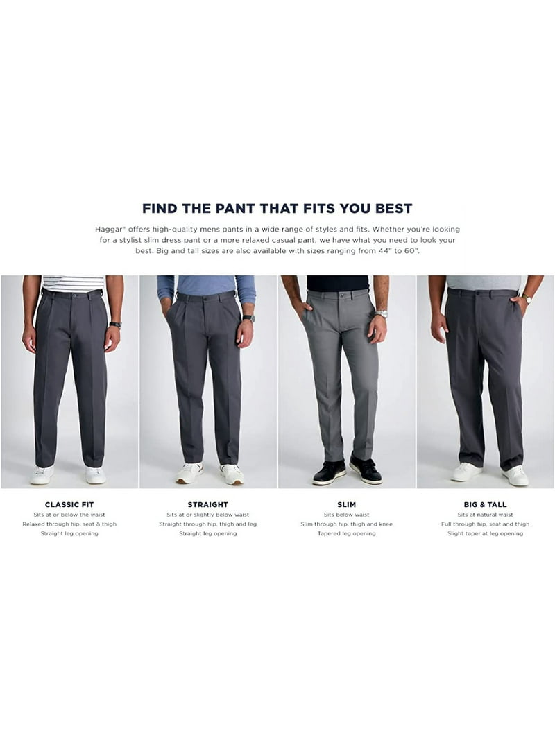 Haggar Men's Premium Comfort Slim Fit Performance Stretch Flat Front Dress Pants Black Size 36X32 Haggar Men's Premium Comfort Slim Fit Performance Stretch Flat Front Dress Pants Black Size 36X32