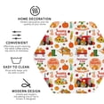 thumbnail image 3 of Honeii Fall Farm Pumpkin Print Leather Coaster Set of 4, Ideal for Safeguarding Your Furniture from Drinks Spills and Effortless Cleanup-Hexagon, 3 of 6