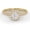 Yellow Gold, variant on Double Row Halo Solitaire Engagement Ring, 0.95 Cttw Round Cut Lab Grown Diamond Rings for Women In 10K Solid Rose Gold F-G, VS-SI Quality Ring Size-4