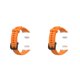 thumbnail image 2 of Injueey Correa de reloj Correa de silicona de repuesto a prueba de agua multicolor con correa de reloj a presión Buena elasticidad naranja Naranja 2Conjunto, 2 of 6