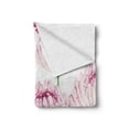 thumbnail image 2 of Floral Soft Flannel Fleece Throw Blanket, Romantic Watercolor with Tender Peony Flowers in Bloom Botanical Theme, Cozy Plush for Indoor and Outdoor Use, 50" x 70", Pale Pink and Green, by Ambesonne, 2 of 6