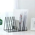 thumbnail image 4 of 6 Tier Mesh Wall Hanging File Organizer Holder Magzine and Newspaper Rack Golden, Brochure Files Book Documents - A Black, 4 of 8