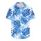thumbnail image 3 of Blusa y camisa de manga corta con cuello vuelto para hombre, camisa hawaiana informal con estampado floral, camisa de manga corta con solapa, blusa, camisa de poliéster para hombre, 3 of 4