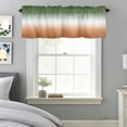 thumbnail image 3 of Bohemian Gradient Sage Green Window Valance for Kitchen, Modern Minimalist Green Orange Ocean Beach Rod Pocket Short Curtain for Small Windows, Light Filtering Decorative Valance, 56 x 16 Inch, 3 of 9