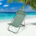 thumbnail image 2 of Patiojoy 2 PCS Beach Chair Lounger Reclining Folding Chair w/3-Position Adjustable Backrest Green, 2 of 10