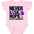 thumbnail image 3 of Inktastic Never Lose Hope Epilepsy Awareness with Balloons and Purple Ribbon Boys or Girls Baby Bodysuit, 3 of 5