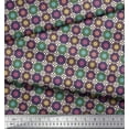 thumbnail image 2 of Soimoi Rayon Fabric Floral Mandala Printed Fabric 1 Yard 56 Inch Wide, 2 of 3
