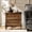 Walnut, variant on HULALA HOME Solid Wood End Table with Charging Station Space, Vintage Endtable with Wood Legs and 2 Drawers, French Side Table for Living Room，Walnut