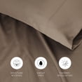 thumbnail image 5 of Noble Linens Rayon from Bamboo 4 Piece Luxury Bed Sheet Set, Taupe, Twin, 5 of 11