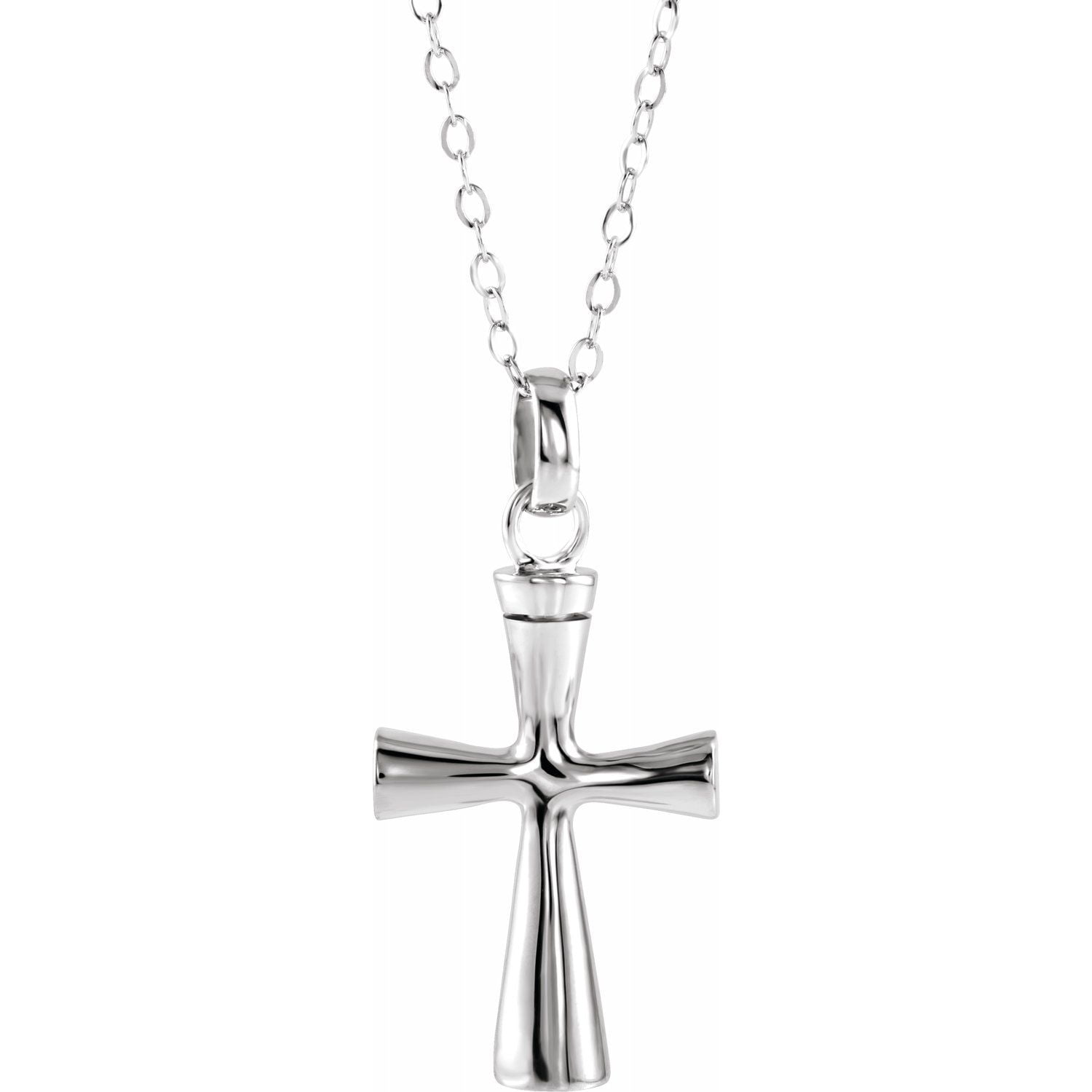 10K White Gold Cross Ash Holder Necklace -R410008:102:P for Womens -  Walmart.com
