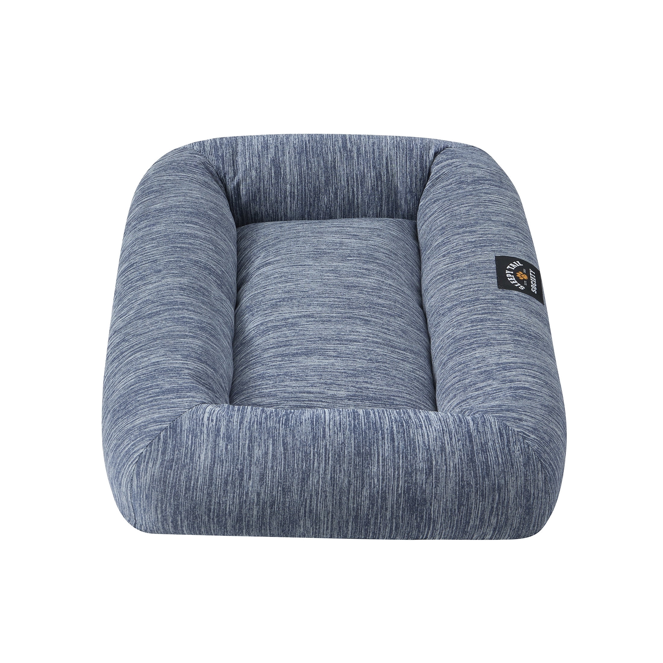 Small Blue Polyester-Nylon Cooling Dog Bed