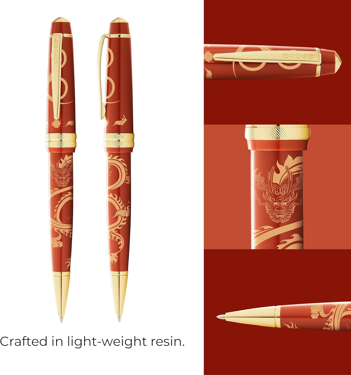 Cross Bailey Light Year of the Dragon Cross Bailey Light™ Polished Amber Resin and Gold Tone Fountain Pen