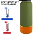 thumbnail image 4 of Botella de agua manga antideslizante silicona taza de agua cubierta protectora inferior (naranja), 4 of 7