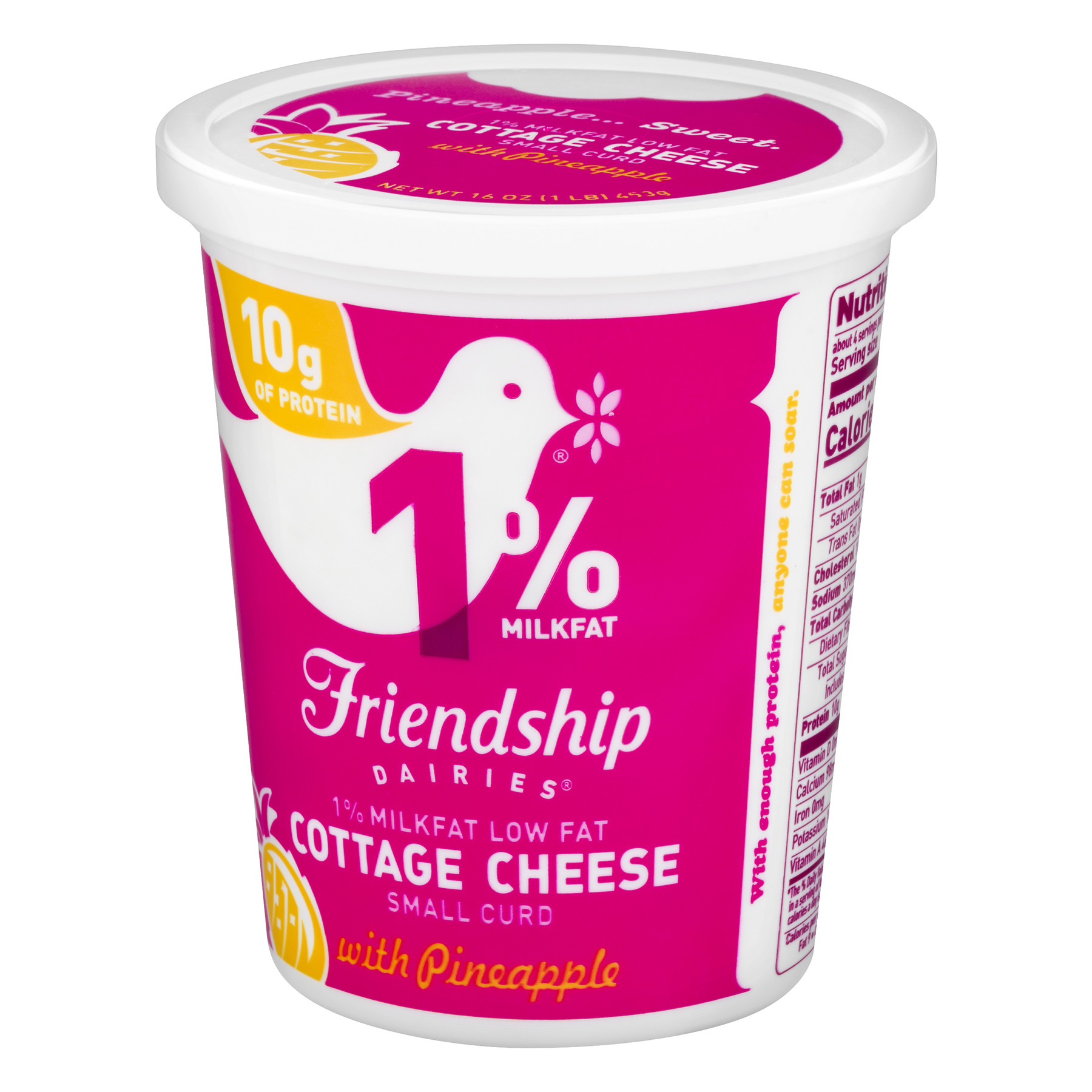 Friendship Dairies 1 Milk Fat Cottage Cheese With Pineapple 16