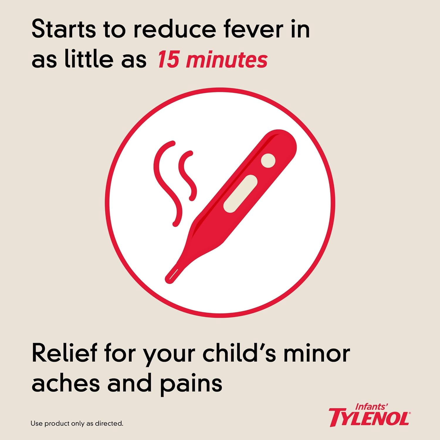 Infants' Tylenol Pain Reliever-Fever Reducer, Oral Suspension, Grape Flavor, 1 oz