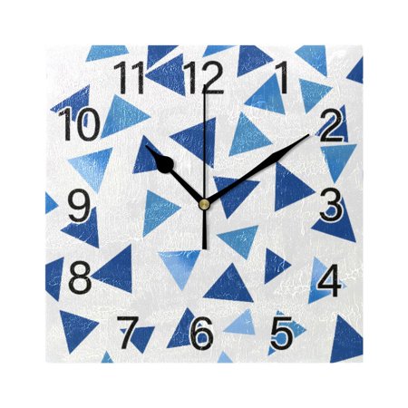Ryvnso Geometrical Wall Clock Square Silent Non-Ticking Battery Operated 7.78