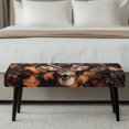 thumbnail image 3 of Jiueut Deer Leaf Camo Pattern Dining Bench Slipcover, Elastic Polyester Long Bench Seat Slipcover Machine Washable Rectangle Chair Protection for Living Room Bedroom Kitchen, 3 of 7