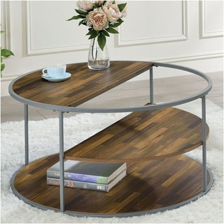 Sean Dix Triple X Coffee Table in Walnut Finish - Walmart.com
