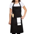thumbnail image 3 of Mainstays Chef Kitchen Apron, 28" x 32" Cotton Apron with Pocket for Cooking, Baking, Gardening, Black, 3 of 7