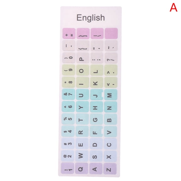 1PC English Keyboard Sticker makaron color key sticker desktop computer sticker