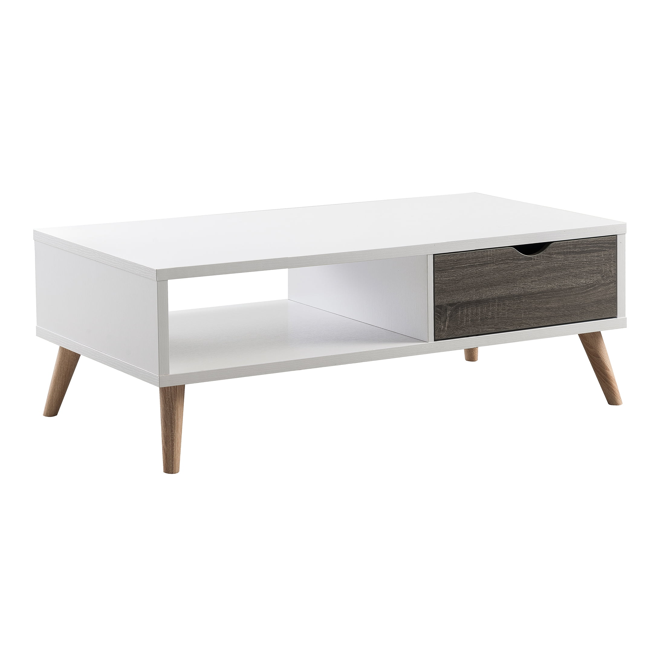 Furniture of America Dominique 1-Drawer Coffee Table, White