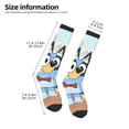 thumbnail image 2 of Masiiu Bluey Print Adult Crew socks, Comfortable Novelty Colorful Patterned, Breathable, Stylish Colorblock for Men Women, 2 of 6