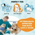 thumbnail image 4 of Collar inflable protector para gatos y perros: el collar de reentrenamiento suave para mascotas no bloquea la visión del collar E (grande, azul), 4 of 5