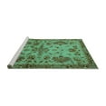 thumbnail image 2 of Ahgly Company Machine Washable Indoor Rectangle Abstract Turquoise Blue Modern Area Rugs, 2' x 4', 2 of 4
