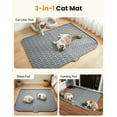 thumbnail image 3 of Extra Large Cat Litter Mat, 47" x 37" Grey Silicone Waterproof Soft Design, 3 of 9