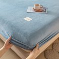 Velvet Thermal Mattress Cover Plush Sheet Elastic Mattress Cover Fluffy