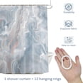 Gray Marble 54x78 Inches Waterproof Shower Curtain, Fluid Art Abstract ...