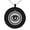 Black, variant on Stainless Steel Telekinesis Element Rune Engraved Small Medallion Circle Charm Pendant Necklace