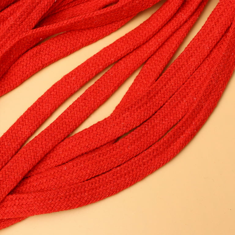 1 Roll 10mm Width Flat Rope Bright Color Multi-functional Braided